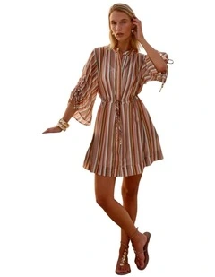 Vera Mini Dress - Sandbar Stripe