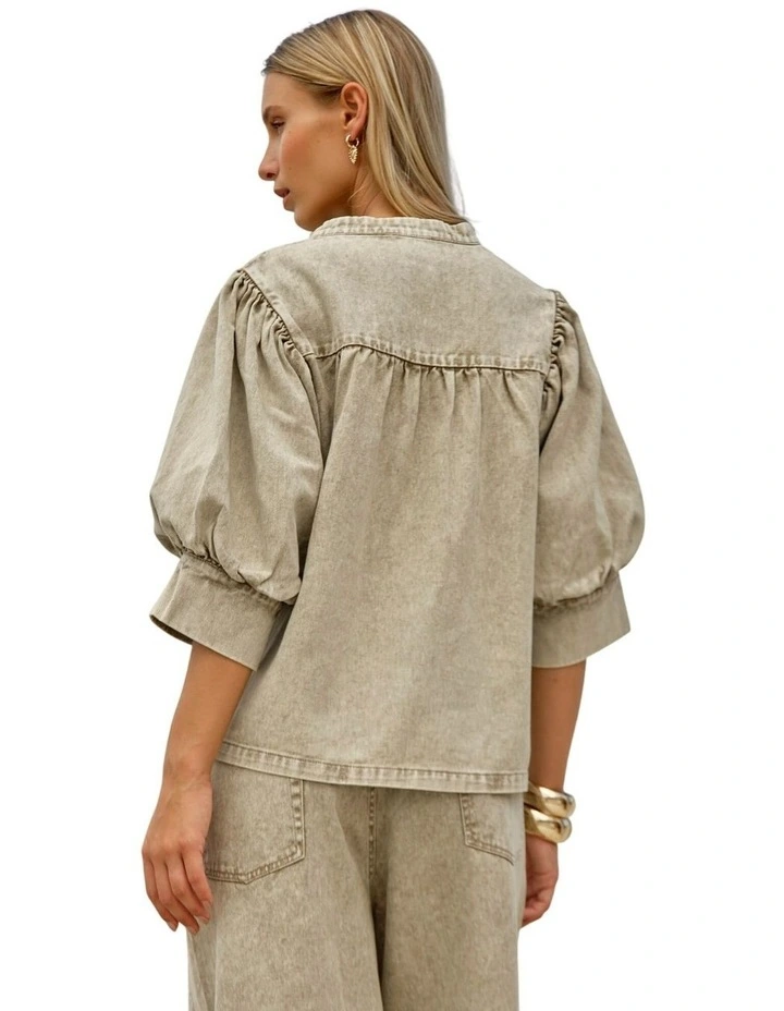 Saskia Balloon Shirt - Parchment image 2