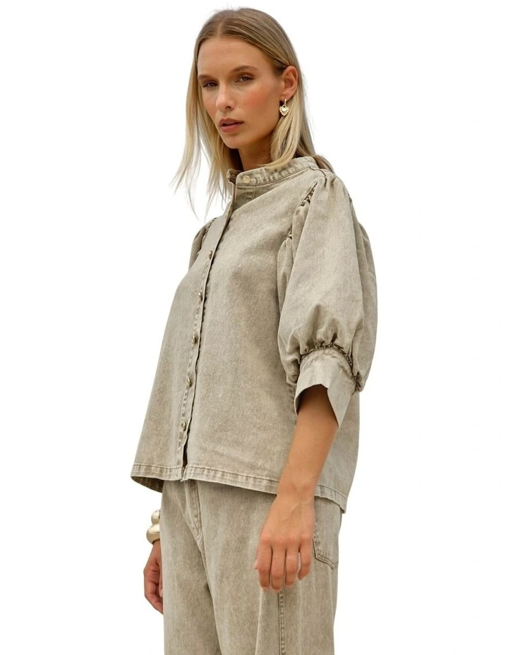 Saskia Balloon Shirt - Parchment image 4