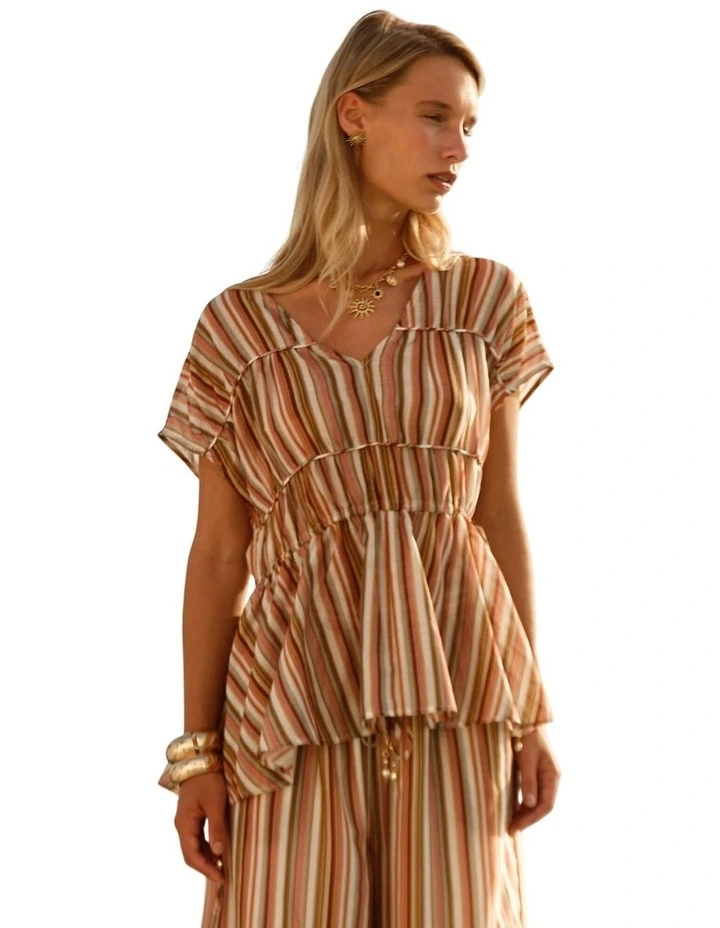 Ophelia Top - Sandbar Stripe image 3