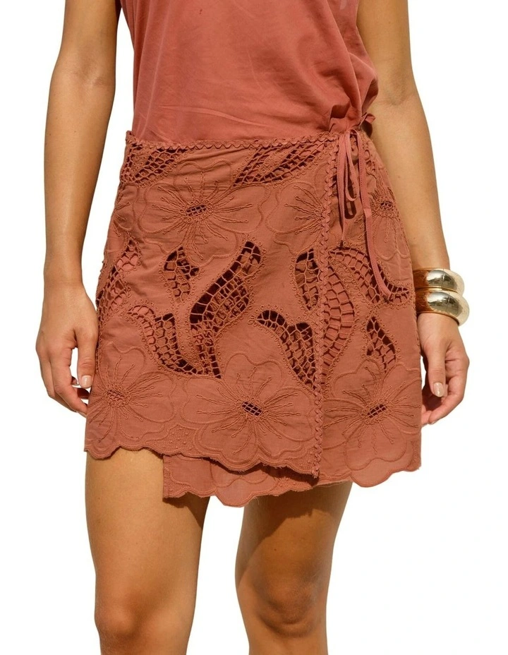 Colette Lace Skort - Red Clay image 3