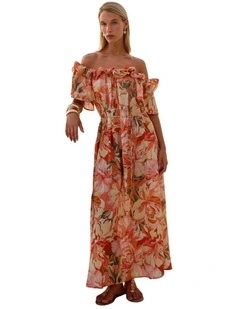 Cosima Floral Midi Dress - Petal