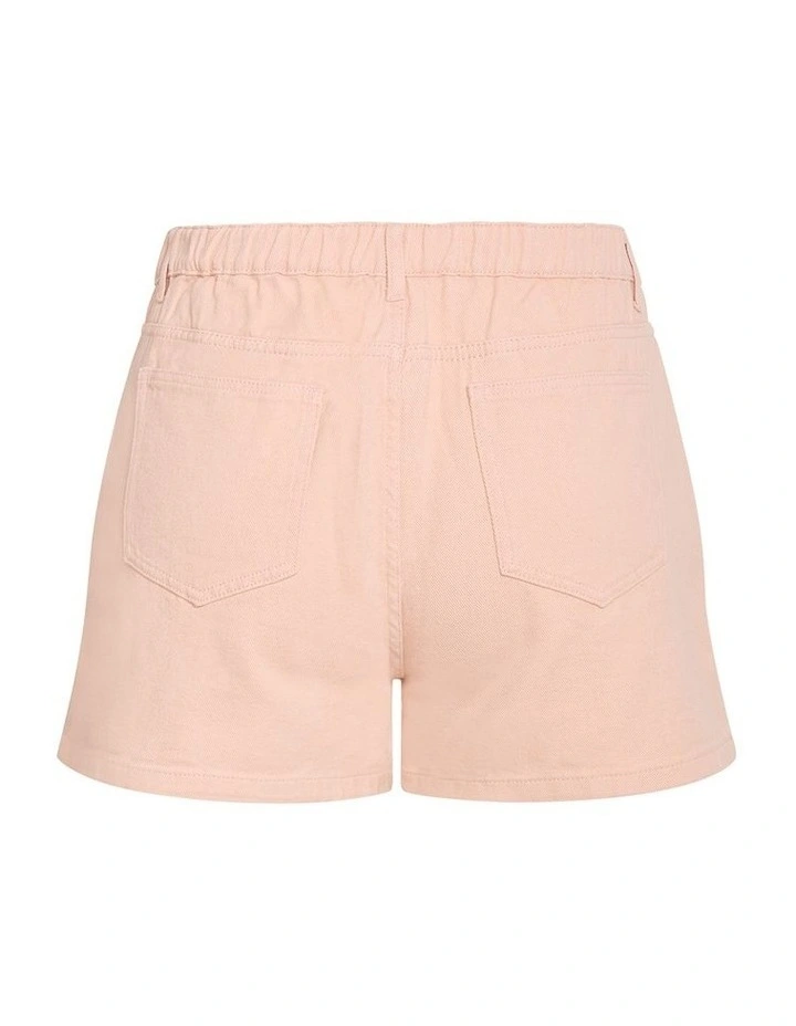 Plus Size Lexi Cotton Denim Short in Peach image 4