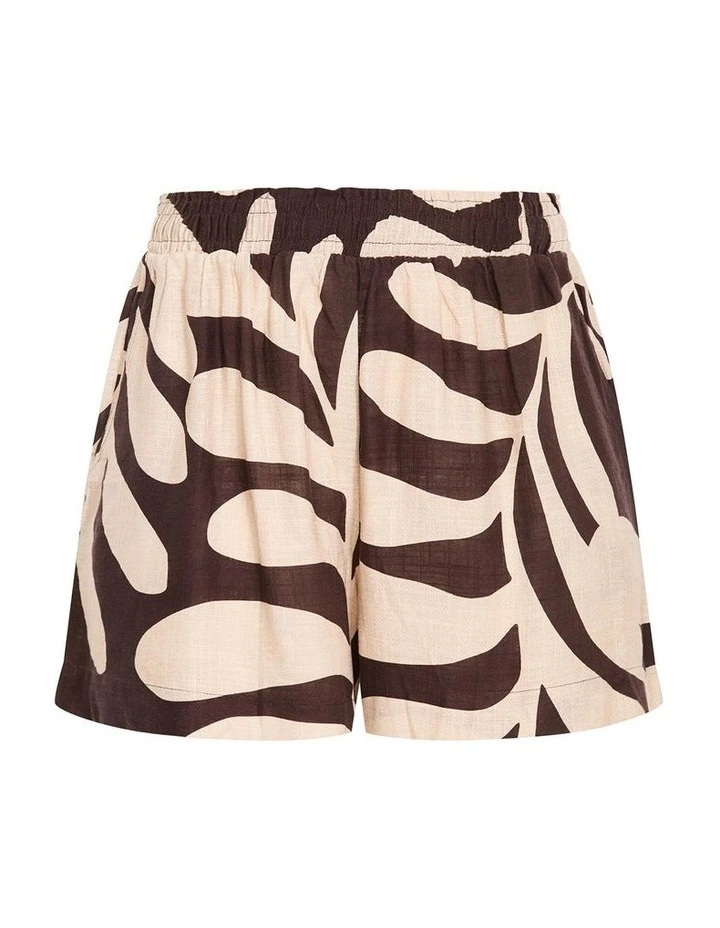 Plus Size Taranto Print Short in Chocolate image 3