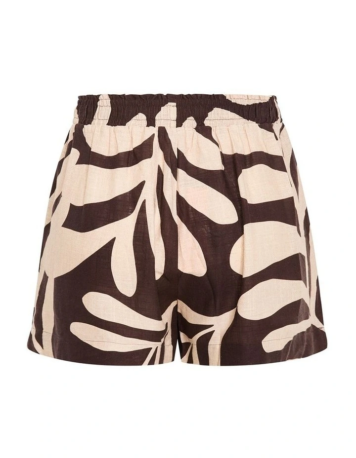 Plus Size Taranto Print Short in Chocolate image 4