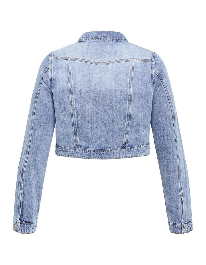 Plus Size Clara Denim Jacket in Light Wash image 4