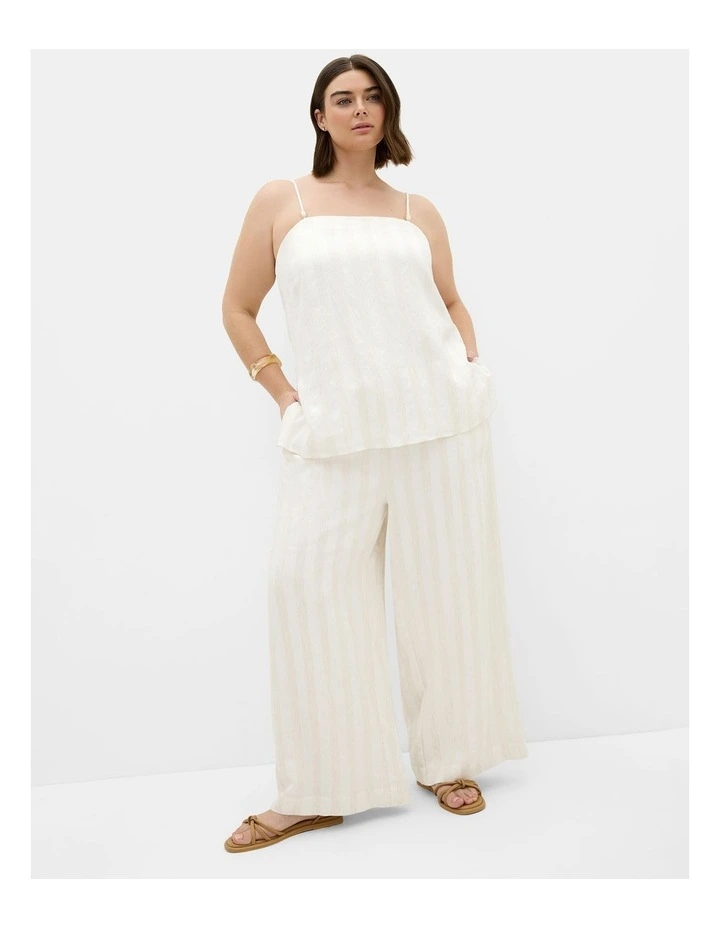 Plus Size Sundaze Stripe Cami in Ivory image 1