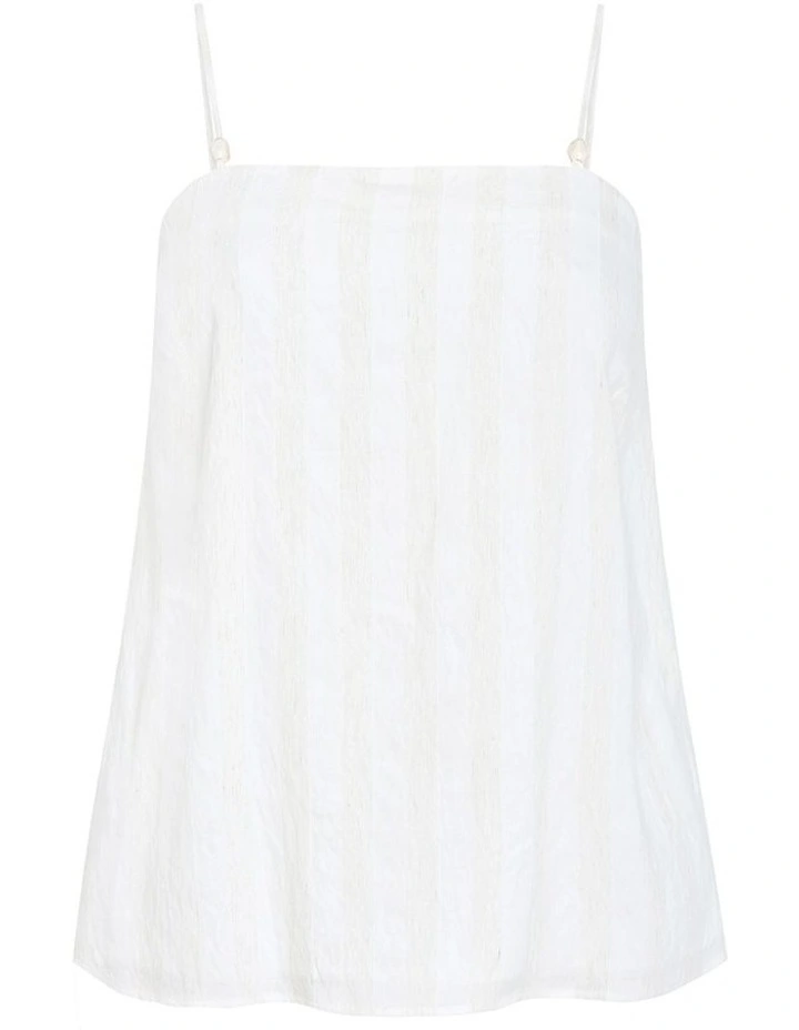 Plus Size Sundaze Stripe Cami in Ivory image 3