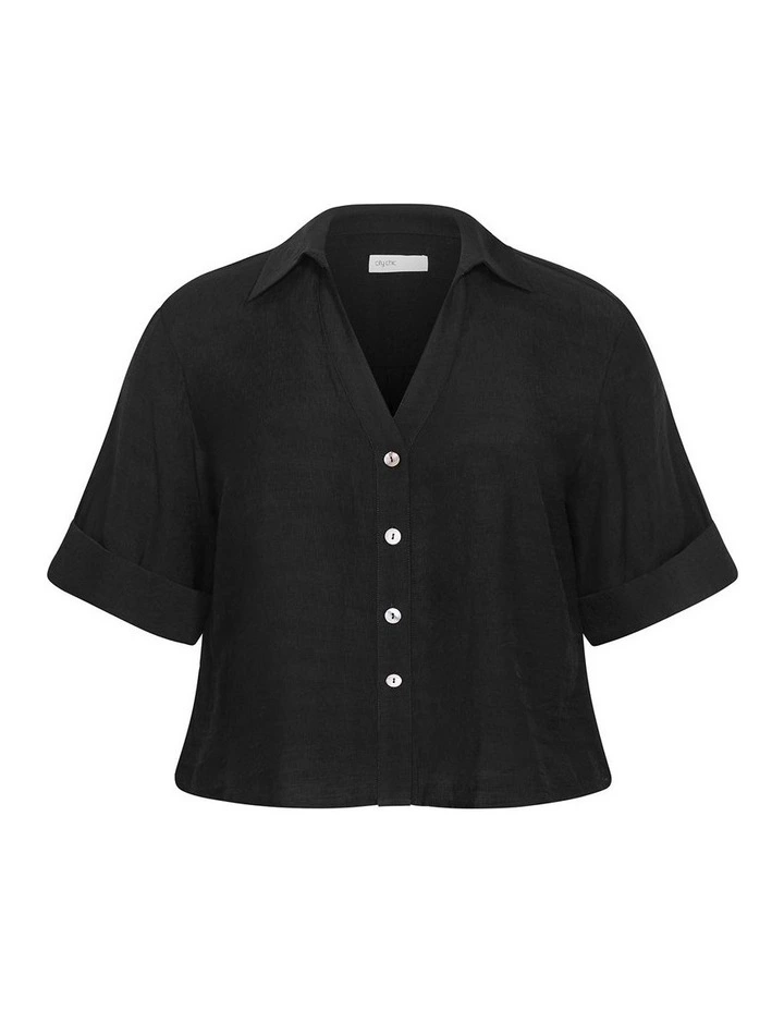 Plus Size Annie Relaxed Shirt in Black image 3