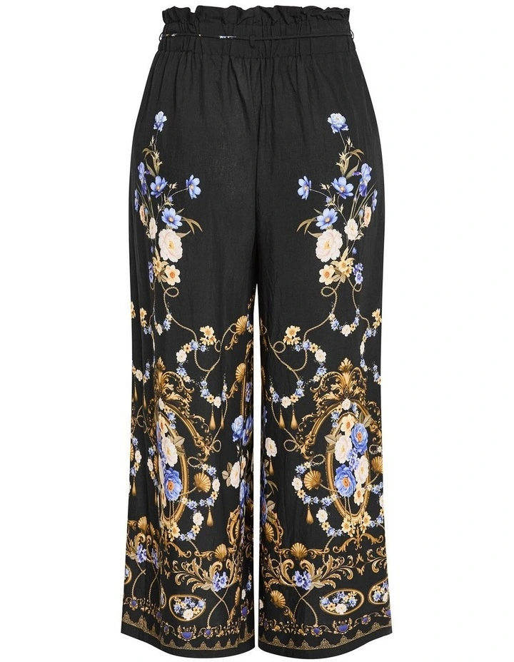 Plus Size Cassie Border Print Wide Leg Pant in Black image 5