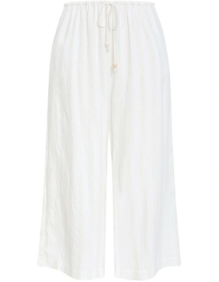 Plus Size Sundaze Stripe Wide Leg Pant in Ivory image 3