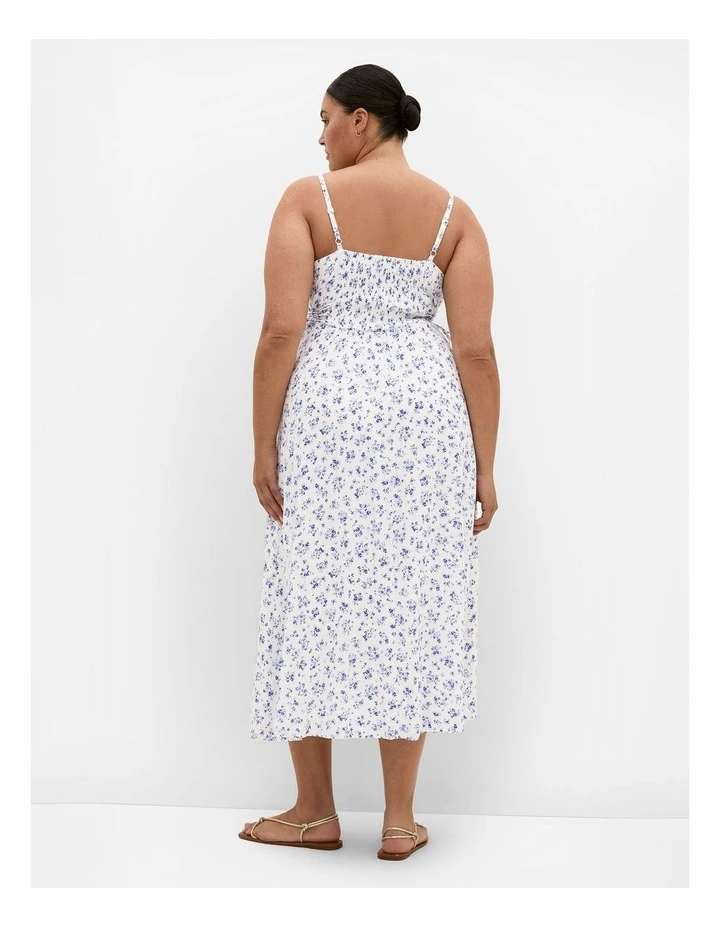 Plus Size Anna Petal Print Maxi Dress in Ivory image 2