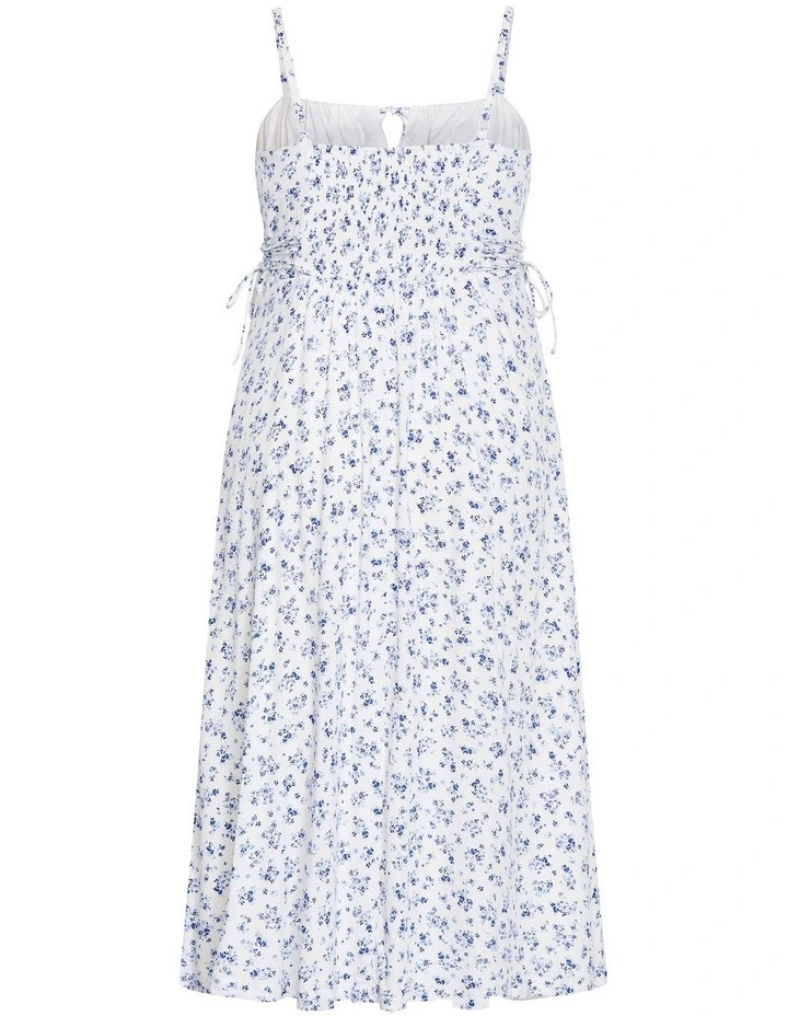 Plus Size Anna Petal Print Maxi Dress in Ivory image 4