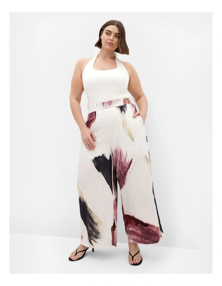 Plus Size Alexi Muse Print Pant in Ivory image 1