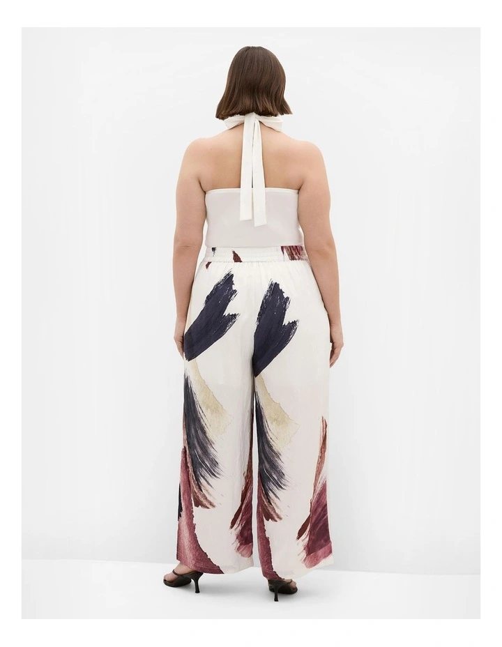 Plus Size Alexi Muse Print Pant in Ivory image 2