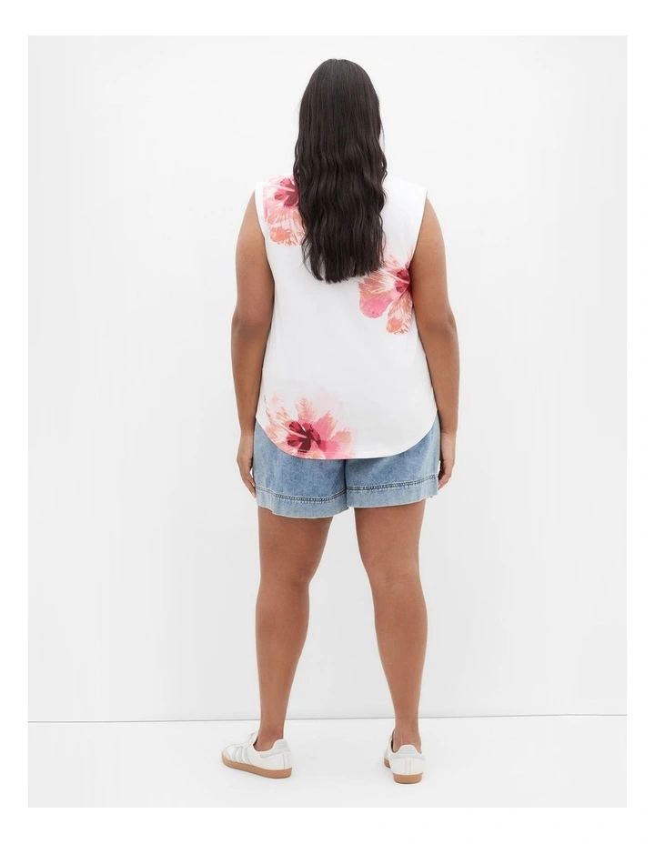 Plus Size Festival Fleur Tank in Ivory image 2