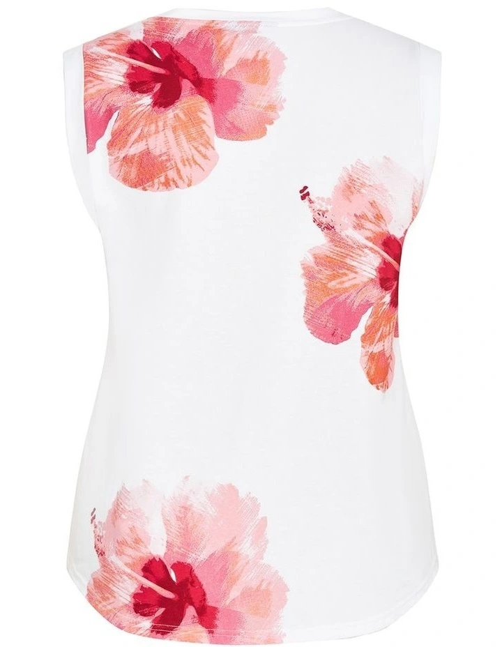 Plus Size Festival Fleur Tank in Ivory image 4