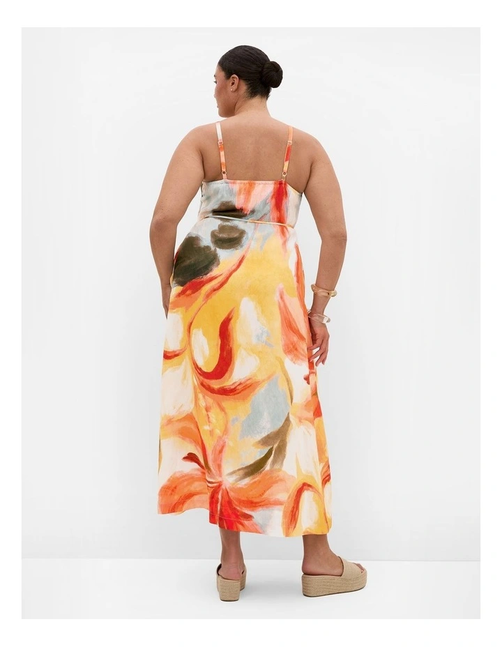 Plus Size Alexi Bloom Print Maxi Dress in Sunset image 2