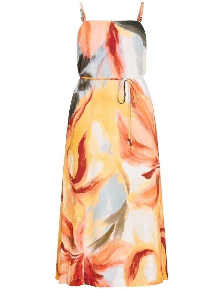 Plus Size Alexi Bloom Print Maxi Dress in Sunset image 3