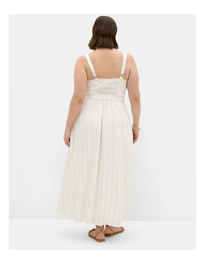 Plus Size Sundaze Stripe Maxi Dress in Ivory image 2