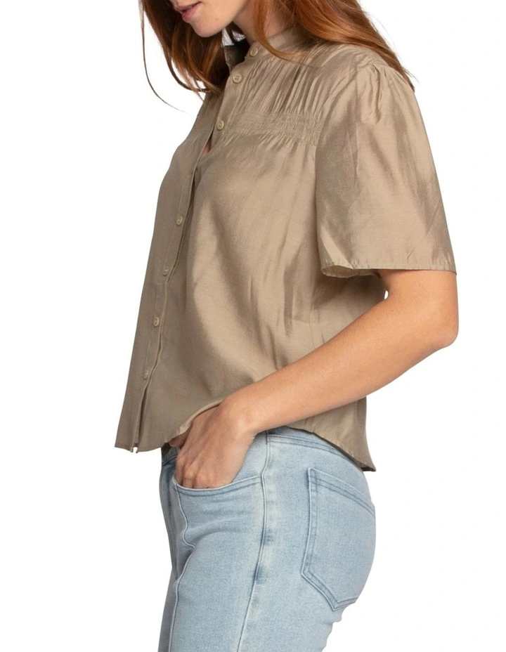 Honeylace  Short Sleeved Blouse in Marigold image 2