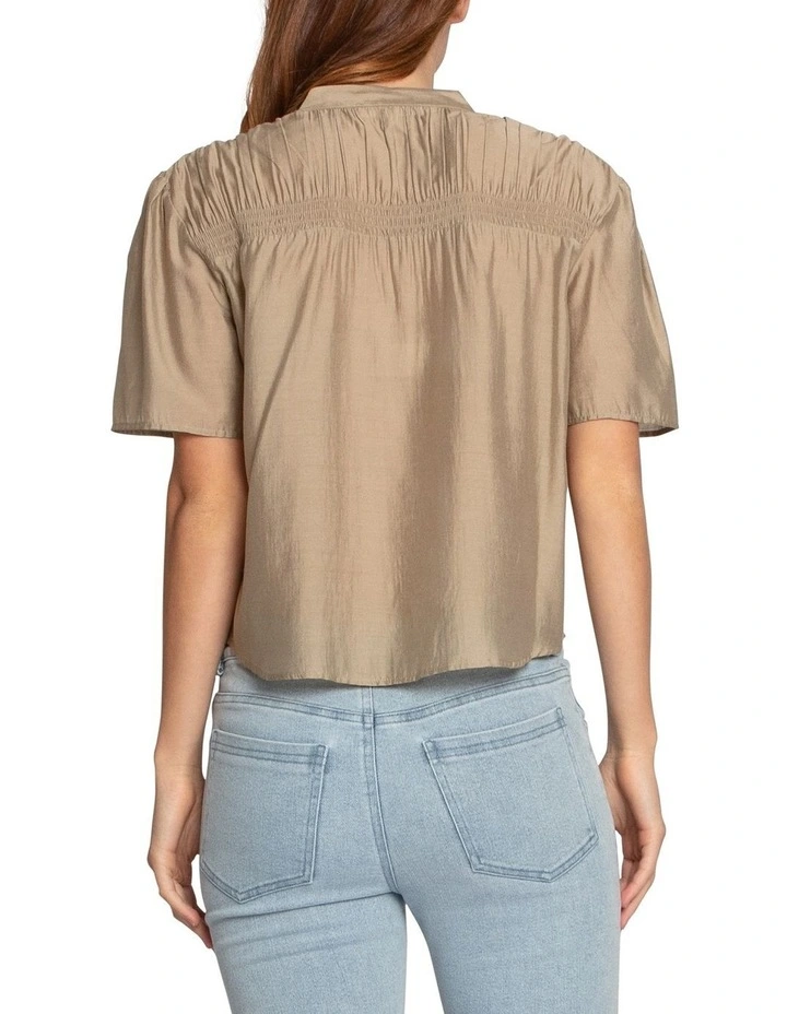 Honeylace  Short Sleeved Blouse in Marigold image 3