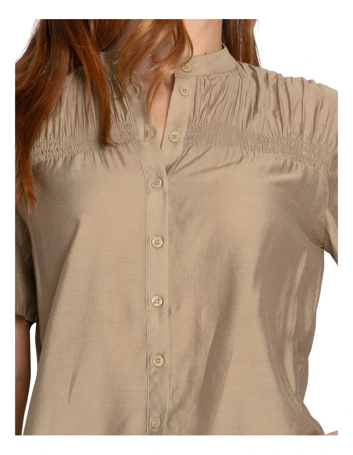 Honeylace  Short Sleeved Blouse in Marigold image 6