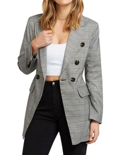 Too Cool For Work Plaid Blazer