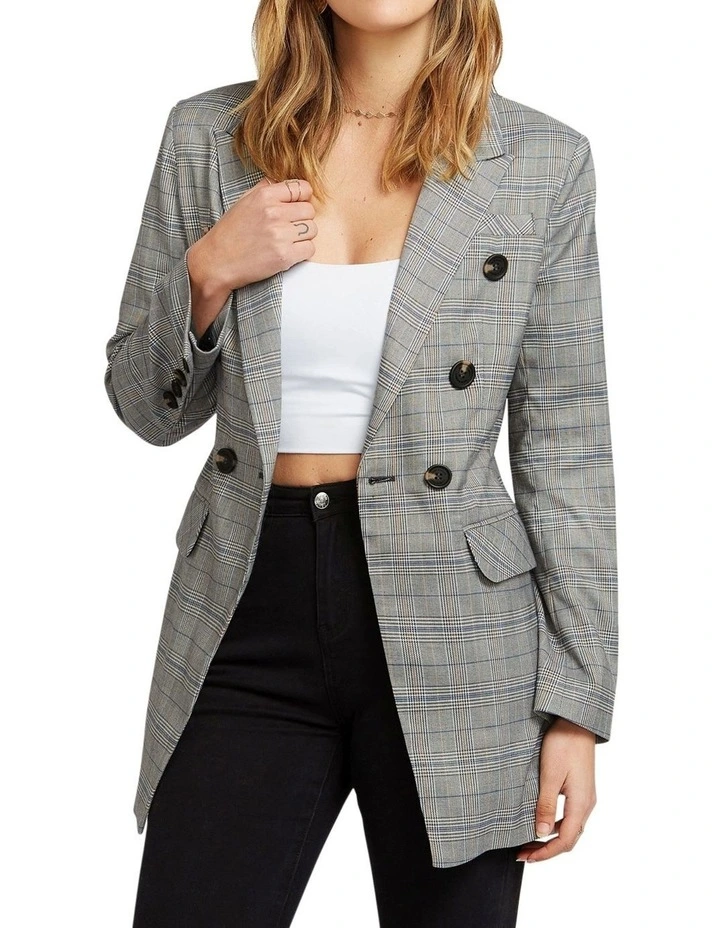 Too Cool For Work Plaid Blazer image 1