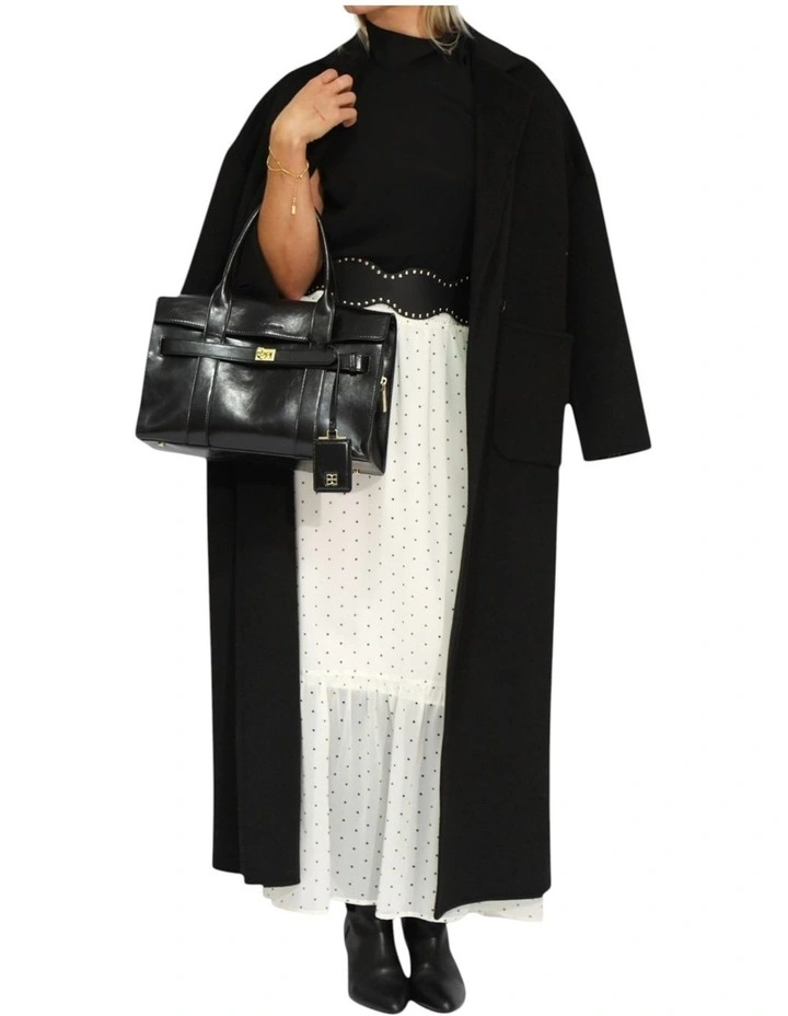 Let It Flow Tiered Maxi Skirt in Cream/Black image 5