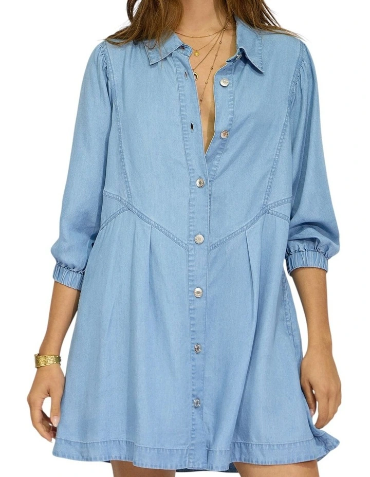 Supercut Denim Dress image 2