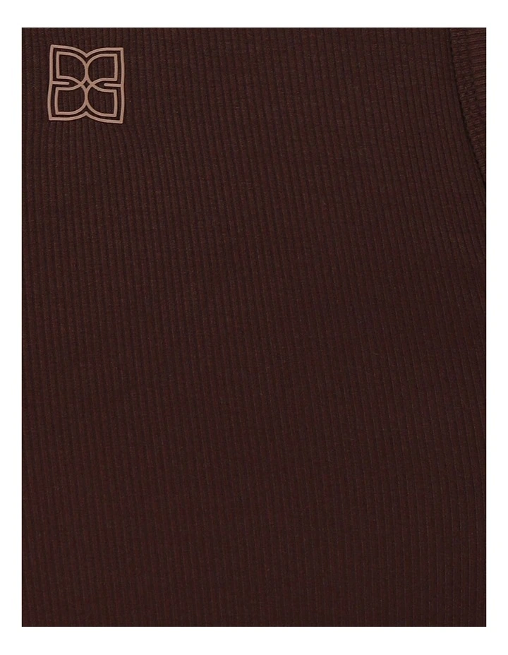 Last Time Ribbed Tank Top in Chocolate image 5