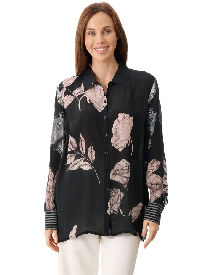 Xena print shirt in Black image 1