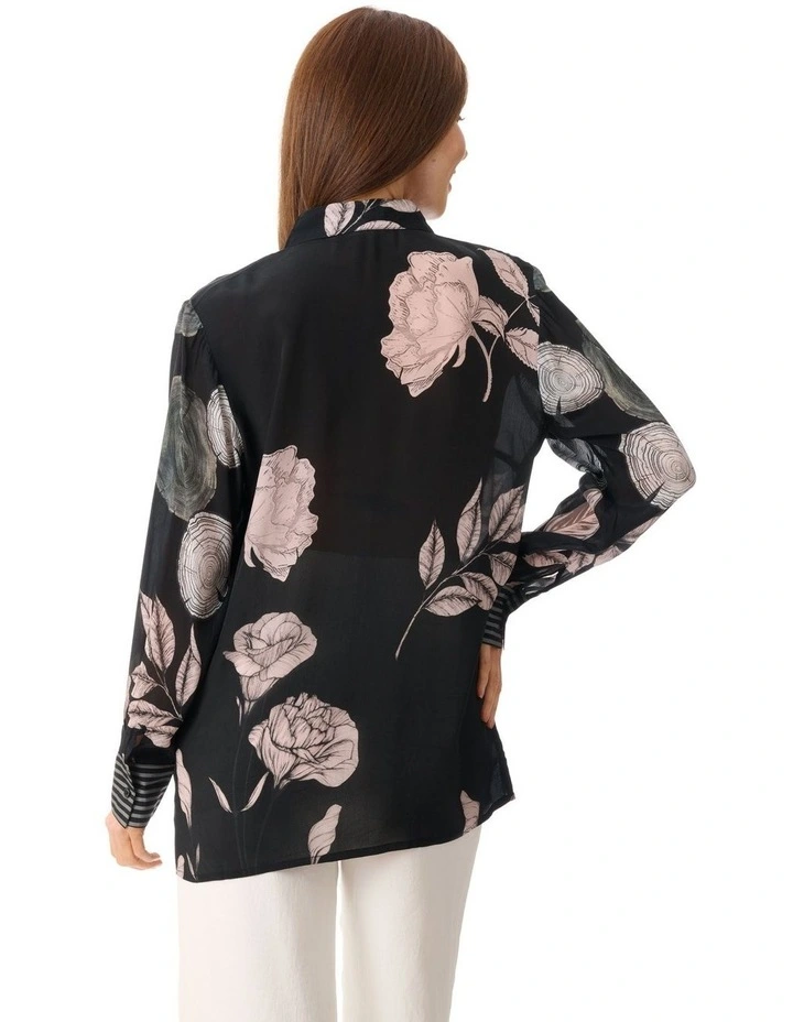 Xena print shirt in Black image 2