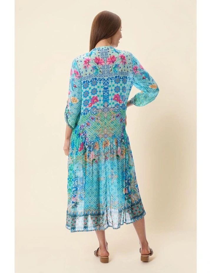Josie print dress in Blue image 5