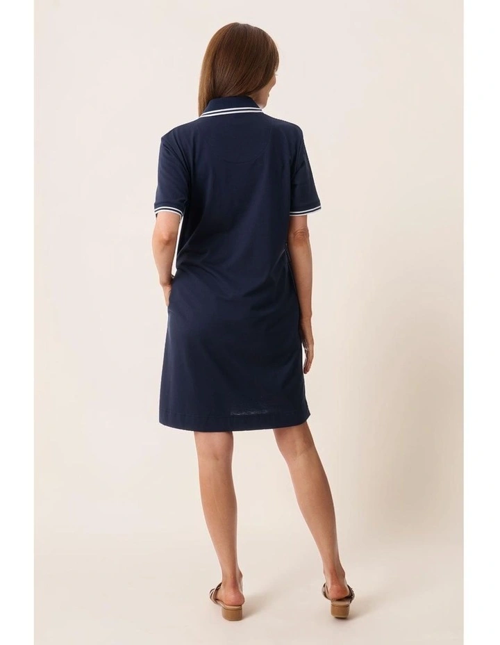 Polo dress in Navy image 5