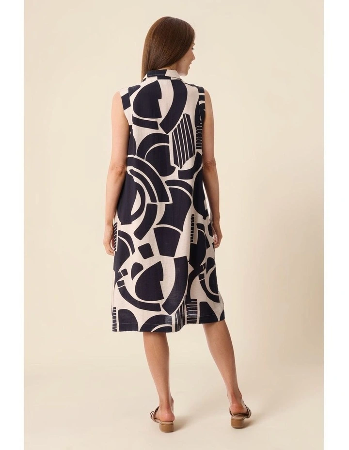 Taryn print dress in Black image 5