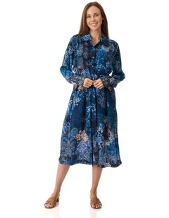 Maggie shirt dress in Blue