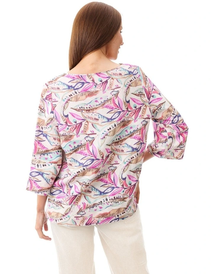 Kira 3/4 sleeve top in Kira image 2