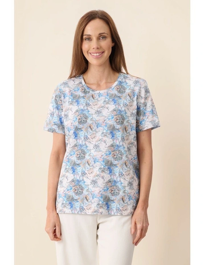 Rosie print t-shirt in Khaki image 4