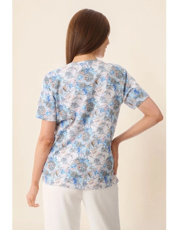 Rosie print t-shirt in Khaki image 5