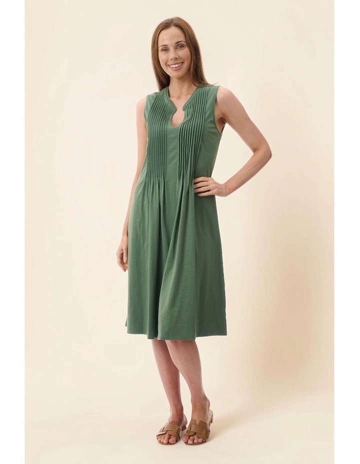 Sleeveless jersey dress in Ruby image 7