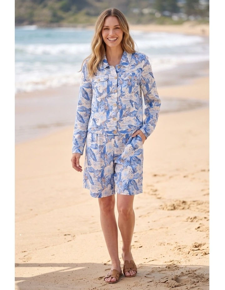 Lucy print shorts in Blue image 3