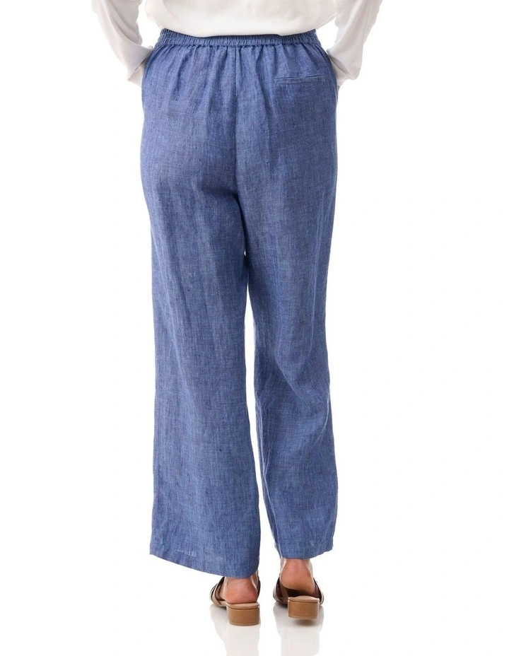 Relaxed linen pant in Sand image 5