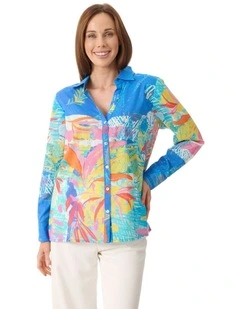 Chloe long sleeve shirt in Blue