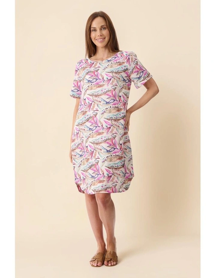 Kira print dress in Pink image 4