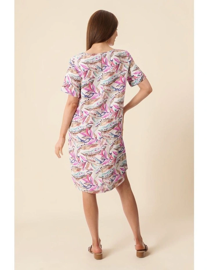 Kira print dress in Pink image 5