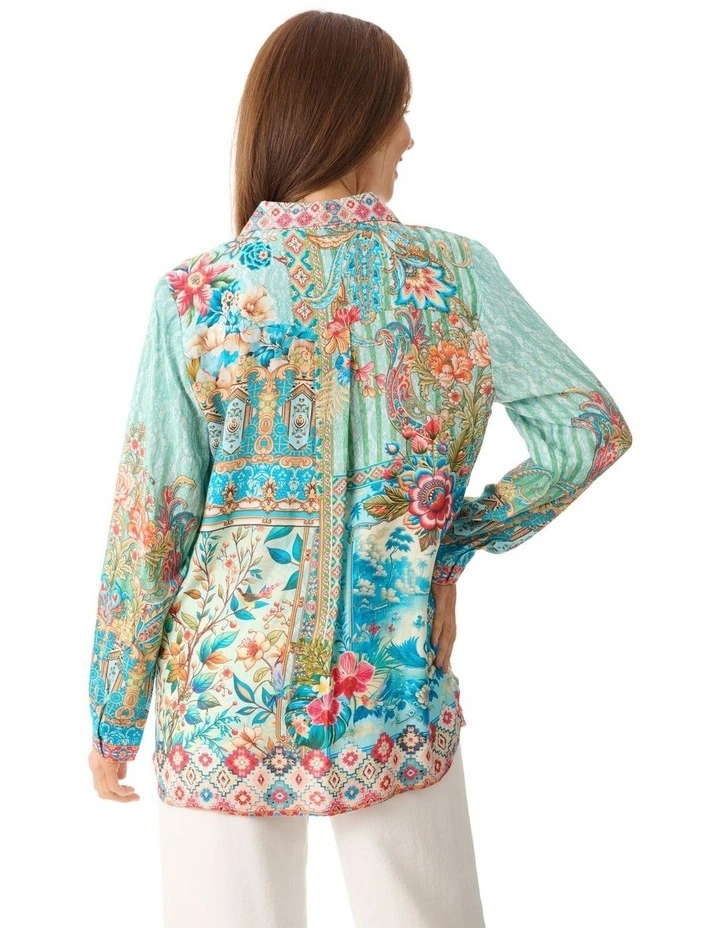 Talia long sleeve shirt in Blue image 2