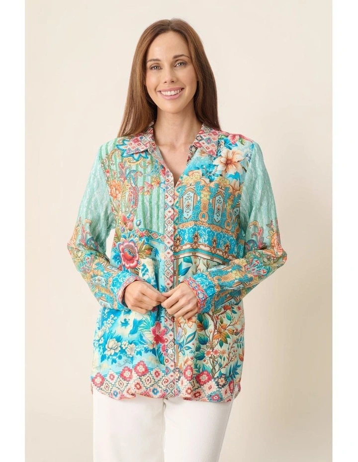 Talia long sleeve shirt in Blue image 4