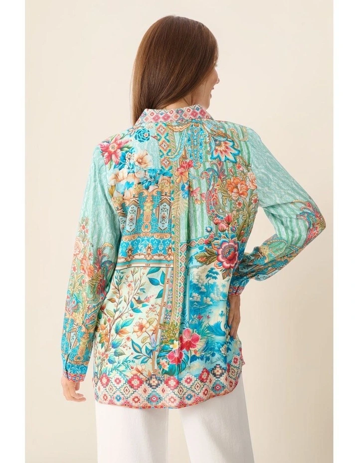 Talia long sleeve shirt in Blue image 5